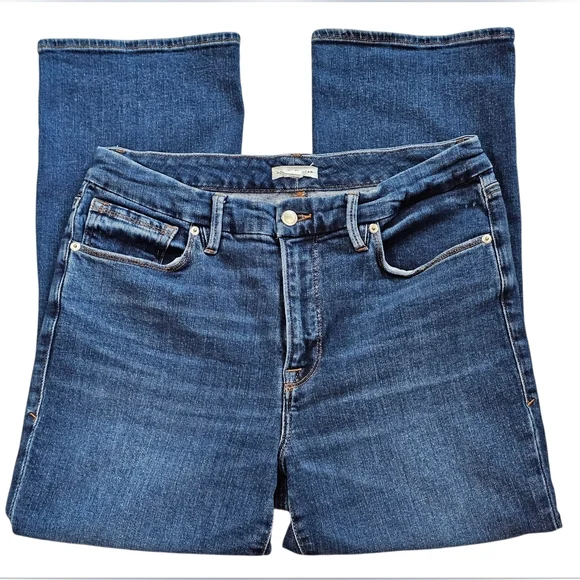 Good American Good Legs Cropped Mini Boot High Rise Jeans 12/31. - Picture 11 of 14